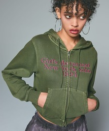 X-girl（エックスガール） パーカー COLOR SCHEME COMPACT ZIP UP