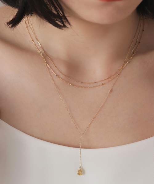 ネックレス グリッターチェーン40cmネックレス K10 レディースの画像