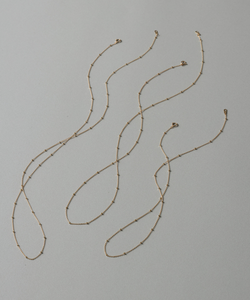 ネックレス グリッターチェーン40cmネックレス K10 レディースの画像