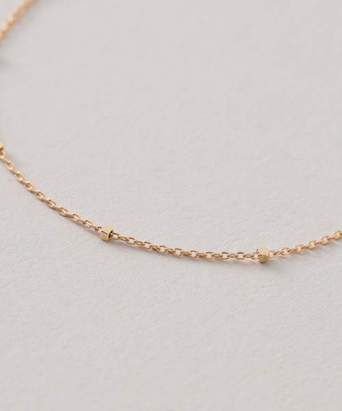 ネックレス グリッターチェーン40cmネックレス K10 レディースの画像