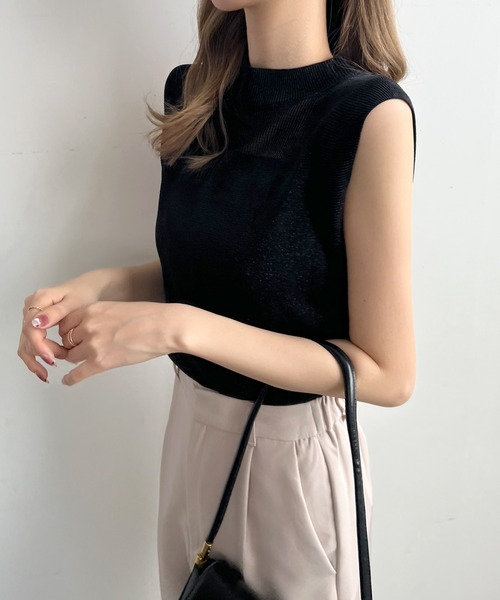 「Futier land」 ノースリーブニット FREE グレー レディース_画像3