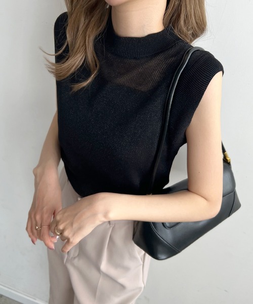 「Futier land」 ノースリーブニット FREE グレー レディース_画像4