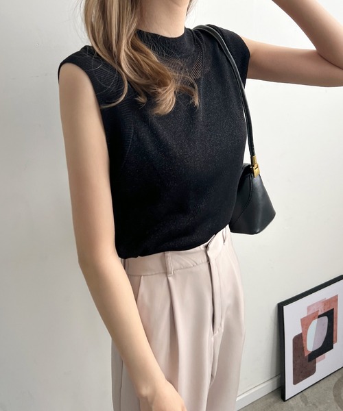 「Futier land」 ノースリーブニット FREE グレー レディース_画像5