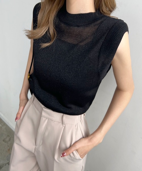 「Futier land」 ノースリーブニット FREE グレー レディース_画像7