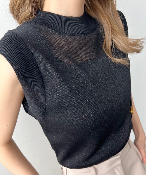 「Futier land」 ノースリーブニット FREE グレー レディース_画像8
