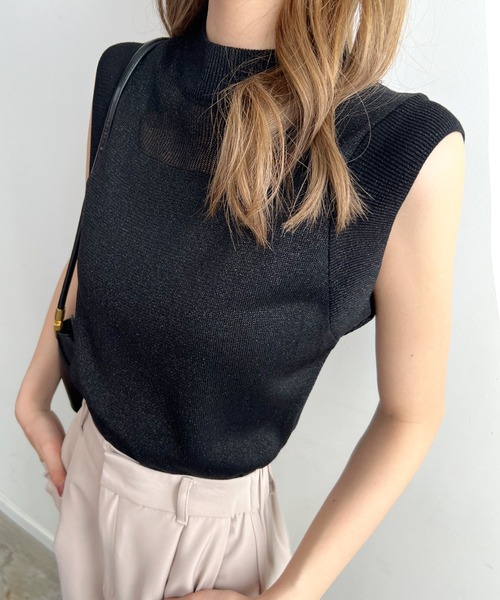 「Futier land」 ノースリーブニット FREE グレー レディース_画像9