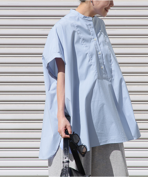 ☆新品タグ付☆ジャーナルスタンダード SO フロントブザムハーフスリーブシャツ セール】フロントブザムハーフスリーブシャツ（シャツ/ブラウス