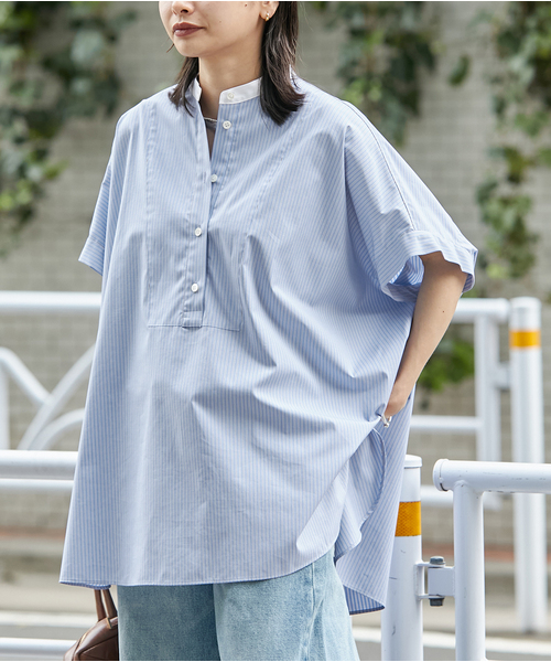 ☆新品タグ付☆ジャーナルスタンダード SO フロントブザムハーフスリーブシャツ JOURNAL STANDARD ブラウス シャツ フロントブザムハーフ
