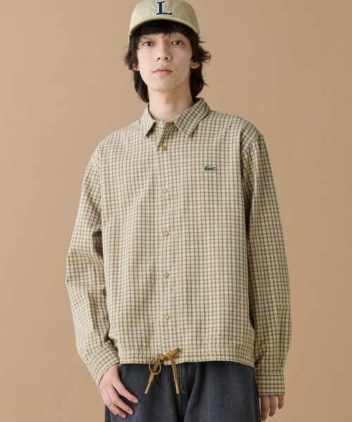 ラコステ（LACOSTE）/オーバーサイズフィットチェックフランネルシャツ LACOSTE（ラコステ） シャツ オーバーサイズフィットチェック