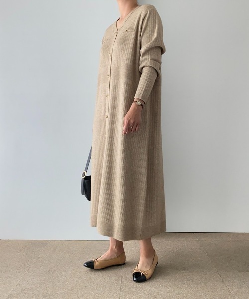 FAVORITO ワンピース Vネックニットカーディガン : ZOZOTOWN Yahoo!店