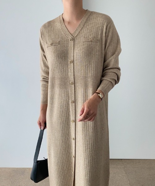 FAVORITO ワンピース Vネックニットカーディガン : ZOZOTOWN Yahoo!店