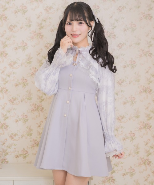 couture BY ROJITA 花柄ラッフルワンピース ROJITA（ロジータ） ワンピース 花柄シアーラッフルワンピース