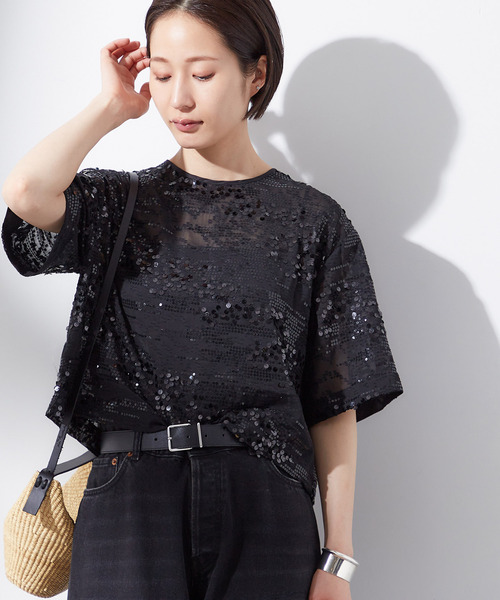 「journal standard L'essage」 半袖ブラウス - ブラック レディース_画像3