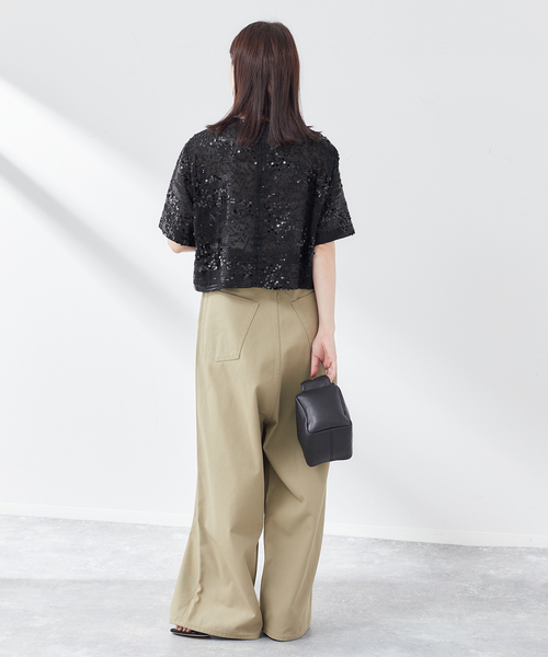 「journal standard L'essage」 半袖ブラウス - ブラック レディース_画像10