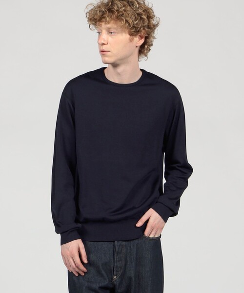 TOMORROWLAND 黒色 クルーネックセーター ウール100% Lサイズ