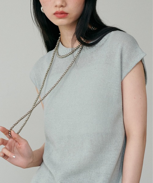 「LARUTA」 ノースリーブニット FREE オフホワイト レディース_画像7