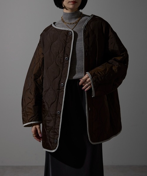 each alchemist ブルゾン アウター キルティング中綿ミディジャケット