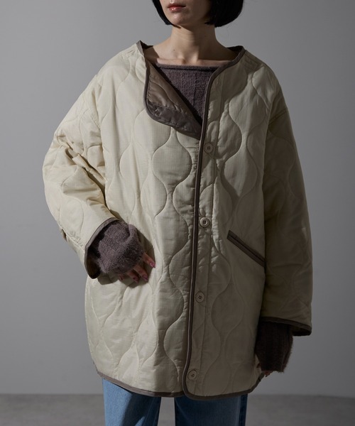 each alchemist ブルゾン アウター キルティング中綿ミディジャケット