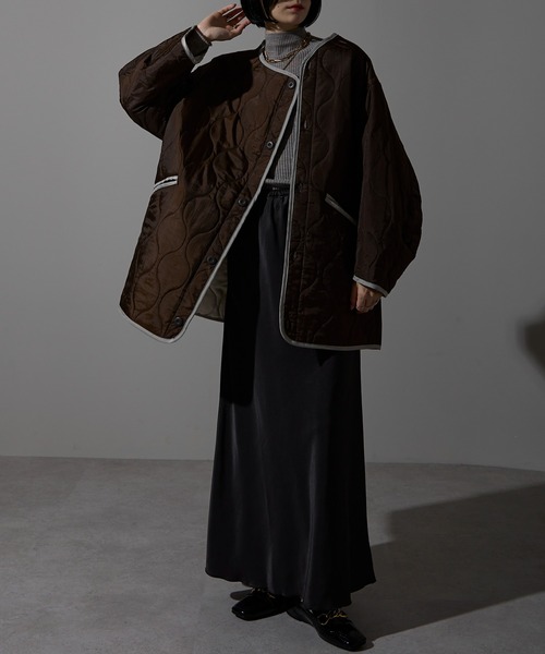 each alchemist ブルゾン アウター キルティング中綿ミディジャケット