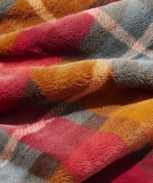 George's ブランケット 「60×130」25ボリュームチェックポンチョ