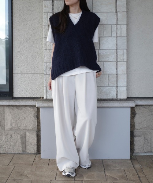 I-SOOK（アイスー） ベスト ジレ Vネックニットベスト(eri. select