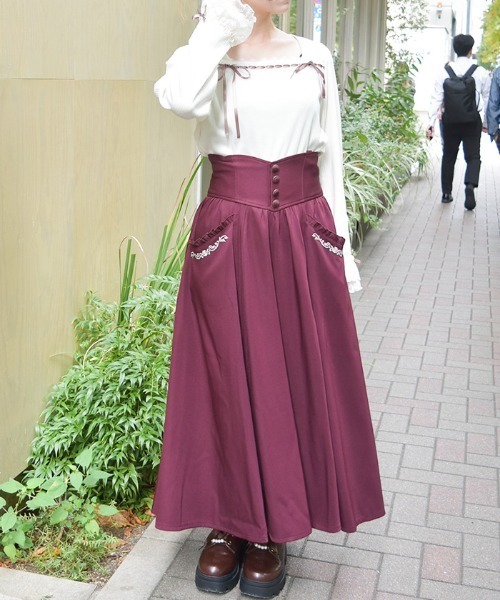 axes femme　トップス/スカート　５点纏め売り axes femme（アクシーズ ファム） スカート サス付プチローズ刺繍