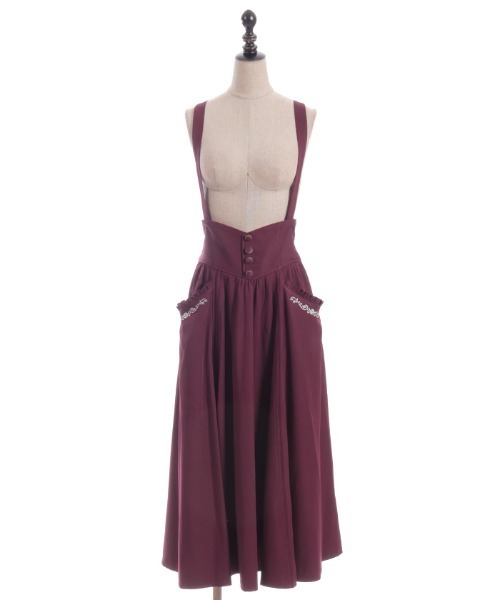 axes femme（アクシーズ ファム） スカート サス付プチローズ刺繍