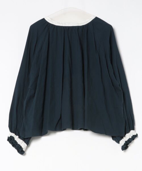 「haupia」 長袖シャツ MEDIUM ネイビー レディース_画像2