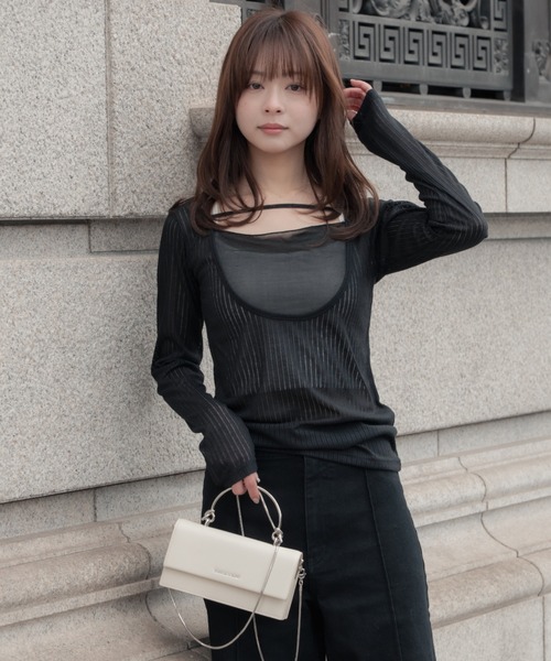 tシャツ 2way layered tops（ツーウェイレイヤードトップス