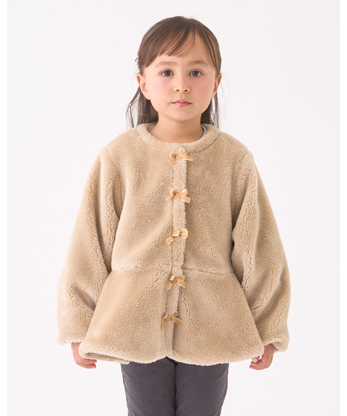 BURBERRY CHILDREN ノーカラージャケット ペプラム 160cm Burberry Check reversible down jacket in beige - Burberry Kids