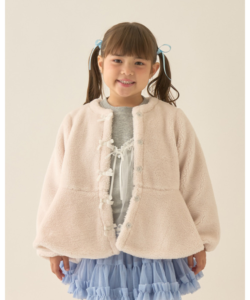 ブルゾン アウター 「Lycee mine バレエシリーズ」ノーカラーペプラム