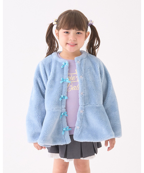 ブルゾン アウター 「Lycee mine バレエシリーズ」ノーカラーペプラム
