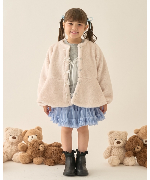 ブルゾン アウター 「Lycee mine バレエシリーズ」ノーカラーペプラム