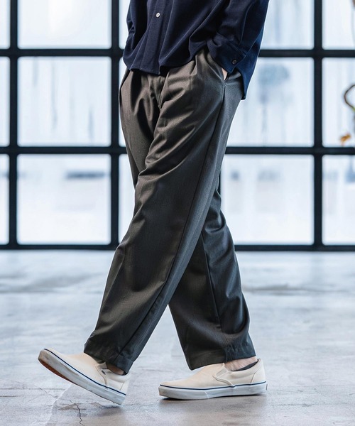 CAMBIO（カンビオ） スラックス mp14519- TR Two Tuck Pants