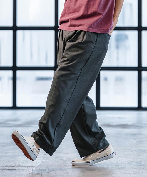 CAMBIO（カンビオ） スラックス mp14519- TR Two Tuck Pants