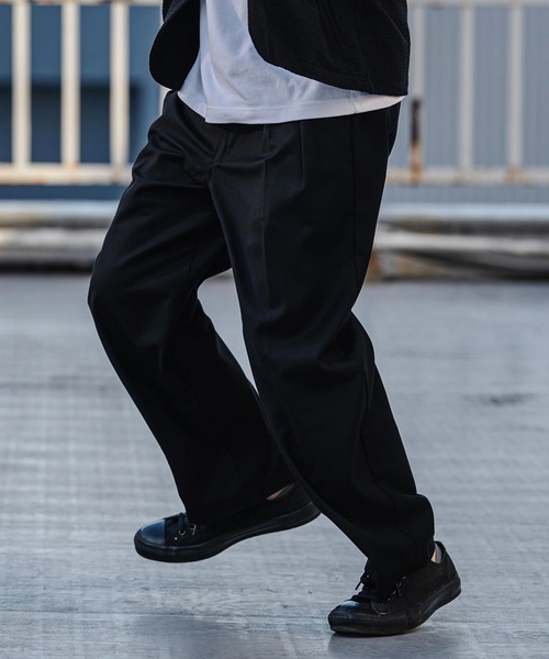 CAMBIO（カンビオ） スラックス mp14519- TR Two Tuck Pants