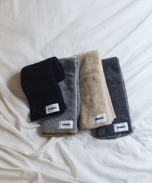 「TEMBEA」 マフラー ONE SIZE ナチュラル メンズ_画像2