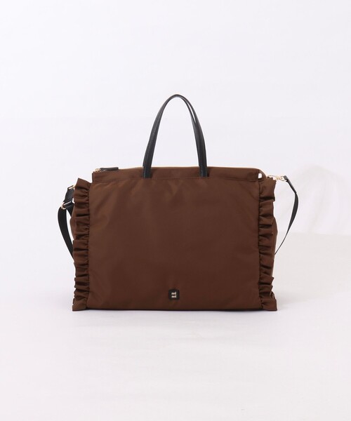 トートバッグ 「nolnol/ノルノル」ナイロンフリルトートバッグ レディース
