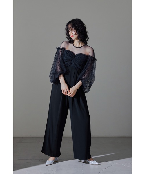 「niana」 パンツドレス L ネイビー レディース
