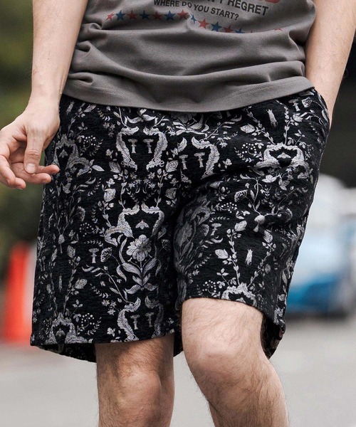 CAMBIO（カンビオ） パンツ mp14674-Classic Leaf Pattern Jacquard
