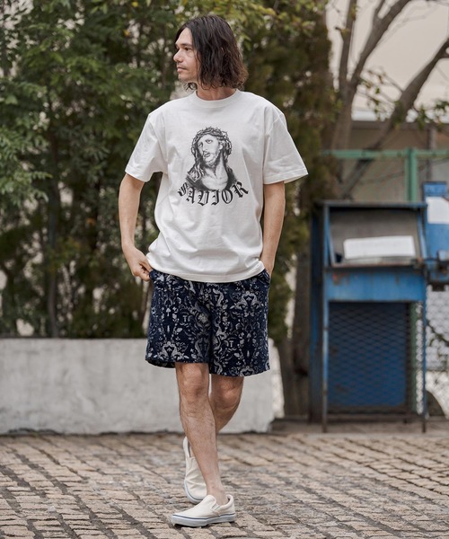 短パン CAMBIO（カンビオ） パンツ mp14674-Classic Leaf Pattern Jacquard