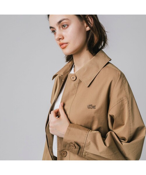 LACOSTE（ラコステ） ステンカラーコート 34 アイボリー レディース