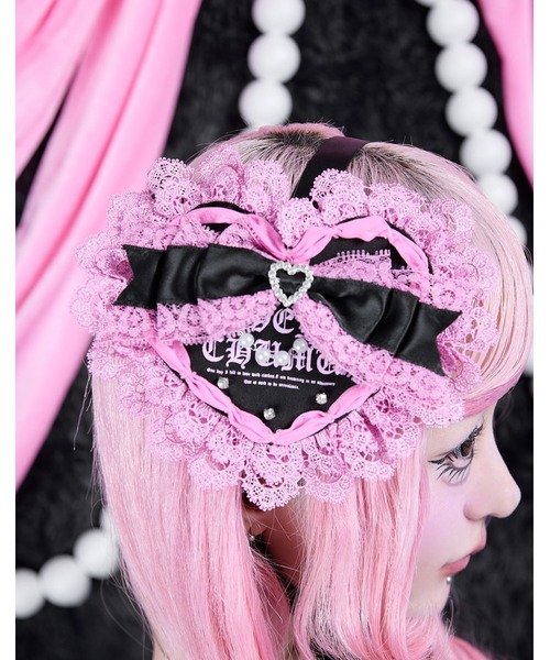 AVENCHUMU Love heart's cake head dress 黒 AVENCHUMU Love heart's