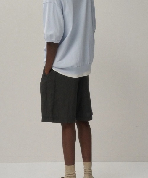 パンツ ATON (エイトン) COTTON LINEN VOILE | LOOSE FIT SHORTS メンズの画像