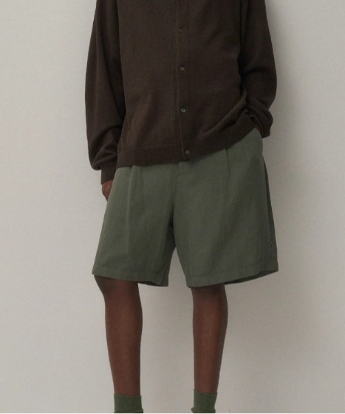 パンツ ATON (エイトン) COTTON LINEN VOILE | LOOSE FIT SHORTS メンズの画像