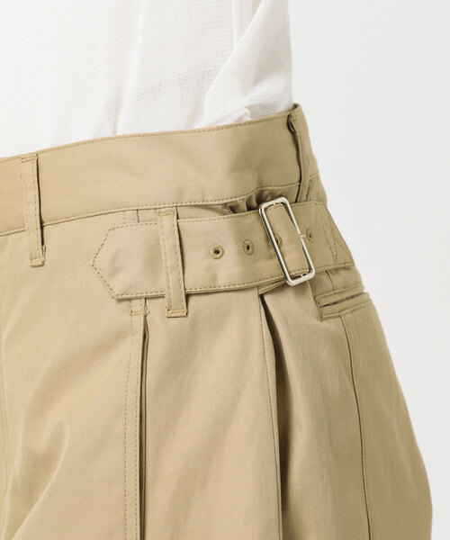 ワイドパンツ チノパン NEPLA. / ネプラ SIDE W BELT CURVED チノパンツ レディースの画像