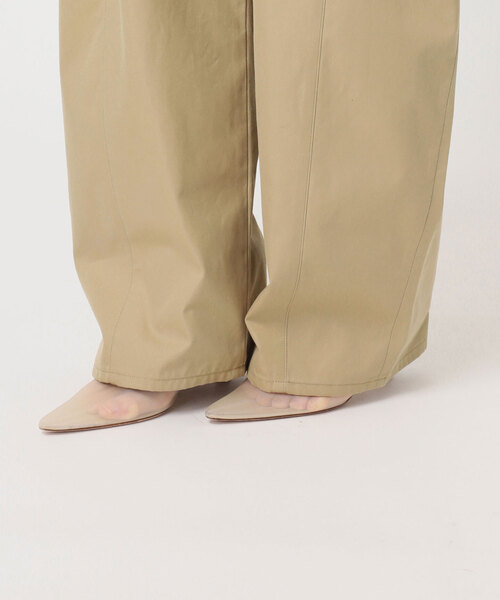 ワイドパンツ チノパン NEPLA. / ネプラ SIDE W BELT CURVED チノパンツ レディースの画像