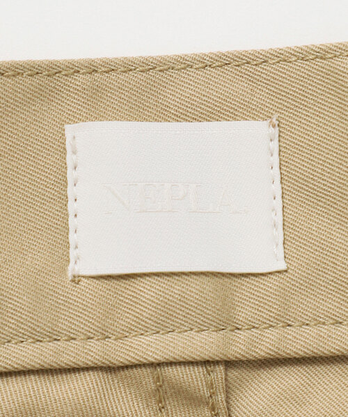 ワイドパンツ チノパン NEPLA. / ネプラ SIDE W BELT CURVED チノパンツ レディースの画像