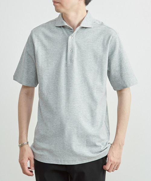 MEN'S MELROSE ポロシャツ 半袖 ソロナテックカノコ半袖ポロシャツ（一