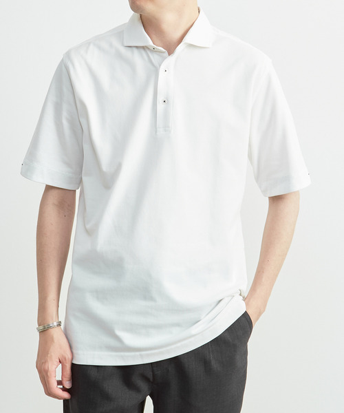 MEN'S MELROSE ポロシャツ 半袖 ソロナテックカノコ半袖ポロシャツ（一